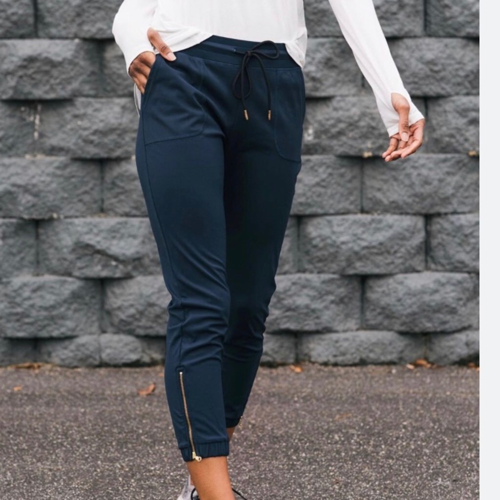 ZYIA Navy Zipper Joggers
